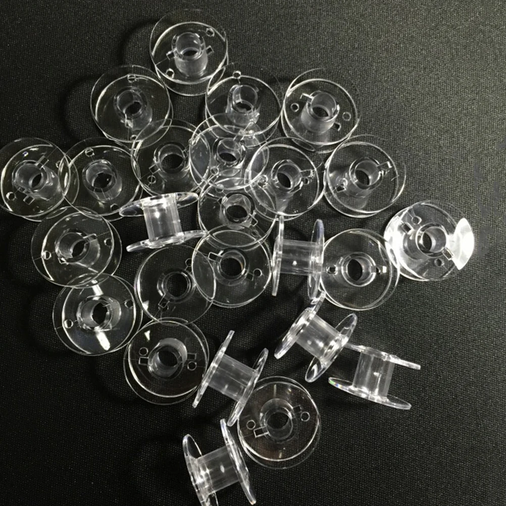 

20Ps Clear Plastic Home Sewing Machine Thread Empty Bobbins For Brother Janome Singer Sewing Machines Needle Accessories