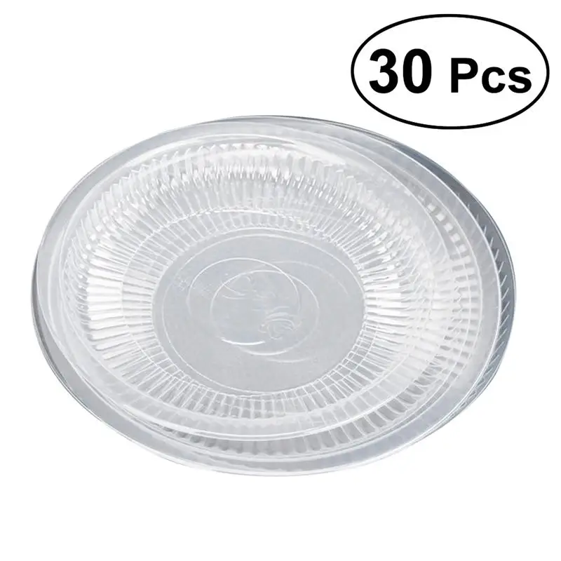 30 шт. круглые пластиковые подносы для торта|Одноразовые тарелки| |