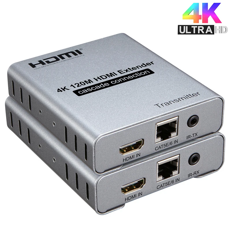 

2323 LSM 4K 120 м HDMI удлинитель каскадное соединение более CAT5e CAT6 RJ45 Ethernet LAN Сетевой кабель удлинитель сплиттер