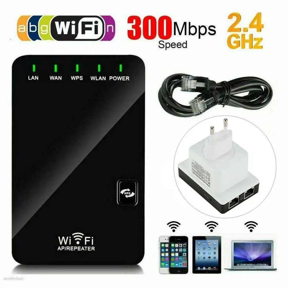 2 in 1 WLAN Repeater 300 Mbps Signal Booster Access point WiFi Router 802.11n |
