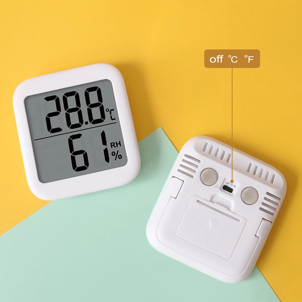 lcd digital temperature humidity meter 2 1 display electronic thermometer hygrometer indoor battery operated gauge sensor free global shipping