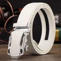 white belt fashion mens automatic buckle cowhide leather belt casual all match authentic korean version of the new trend belt