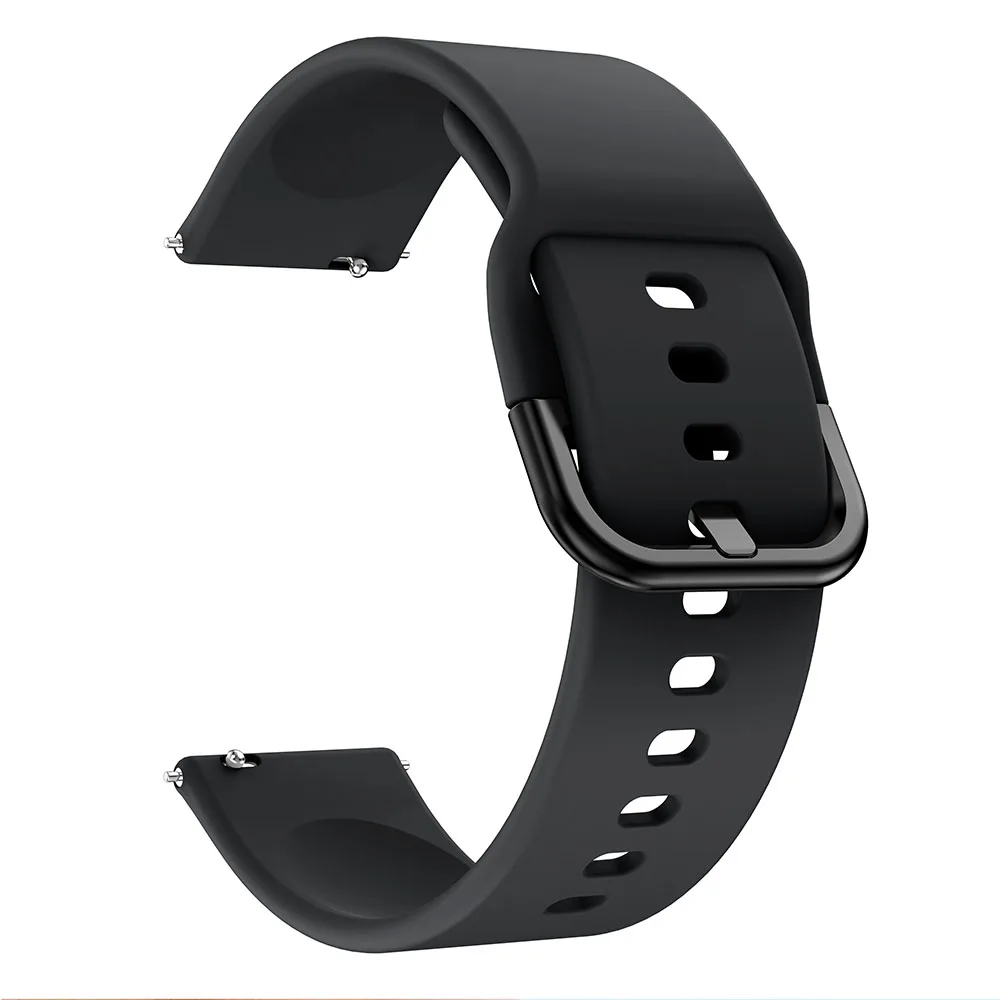 Black Сменный силиконовый ремешок для часов Huami Amazfit GTR 42 мм, спортивный браслет 20 мм, ремешок для часов Amazfit Bip Youth Sport - Цвет ремешка: Black