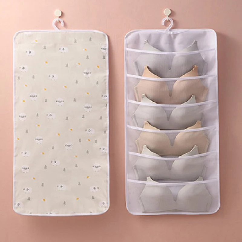 

Hanging Bag Folding Clothing Storage Bag Clear Socks Bra Underwear Rack Hanger Storage Bags Organizer For Wardrobe Organizador