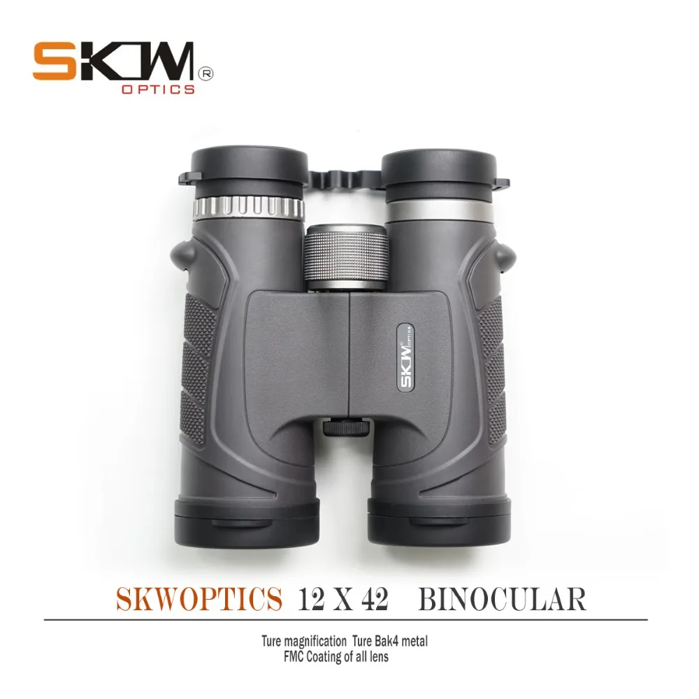 SKWoptics 12x42 бинокль наблюдение за птицами, охота с фазовым покрытием Водонепроницаемый Bak4, Fogproof