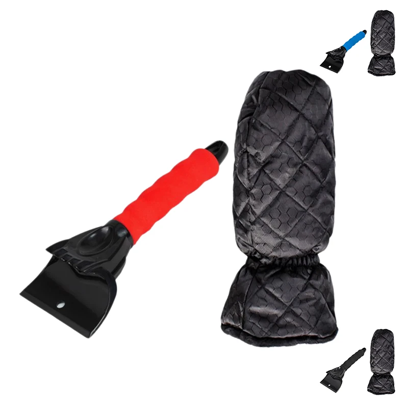 

Ice Scraper Mitt, Windshield Snow Scraper Mitt with Waterproof Glove Lined of Thick Fleece for Car SUV Truck