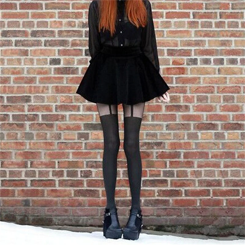 

Fashion Women Girls Temptation Sheer Mock Suspender Tights Pantyhose Stockings Comfortable-pantyhose Beautiful-stockings