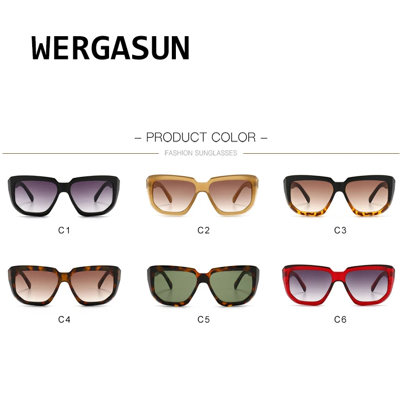 

WERGASUN Fashion Cat Eye Sunglasses Women Retro Brand Design Vintage Sun Glasses For Female Ladies Eyewear UV400
