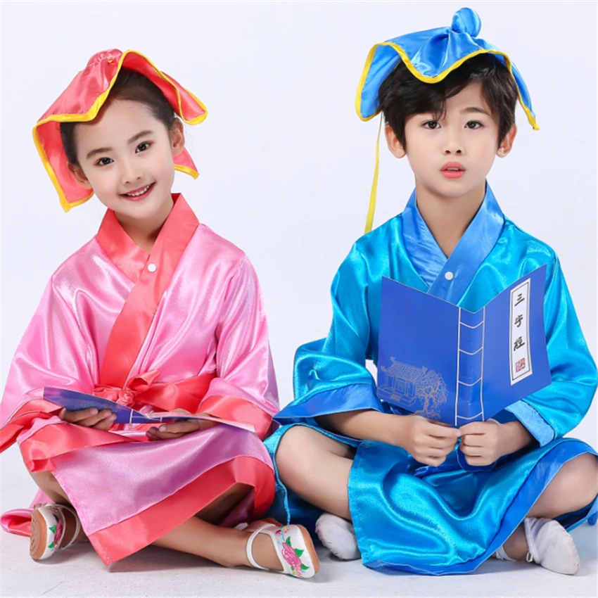 Традиционный костюм для китайских танцев Hanfu детское платье феи праздничный