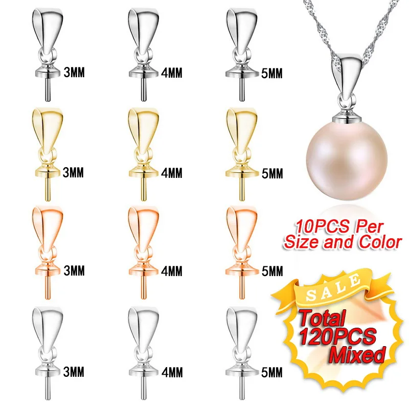 

Wholesale Handmade 925 Sterling Silver Pendants Buckle Connectors Settings Jewelry Fittings DIY 3mm 4mm 5mm Connection Component