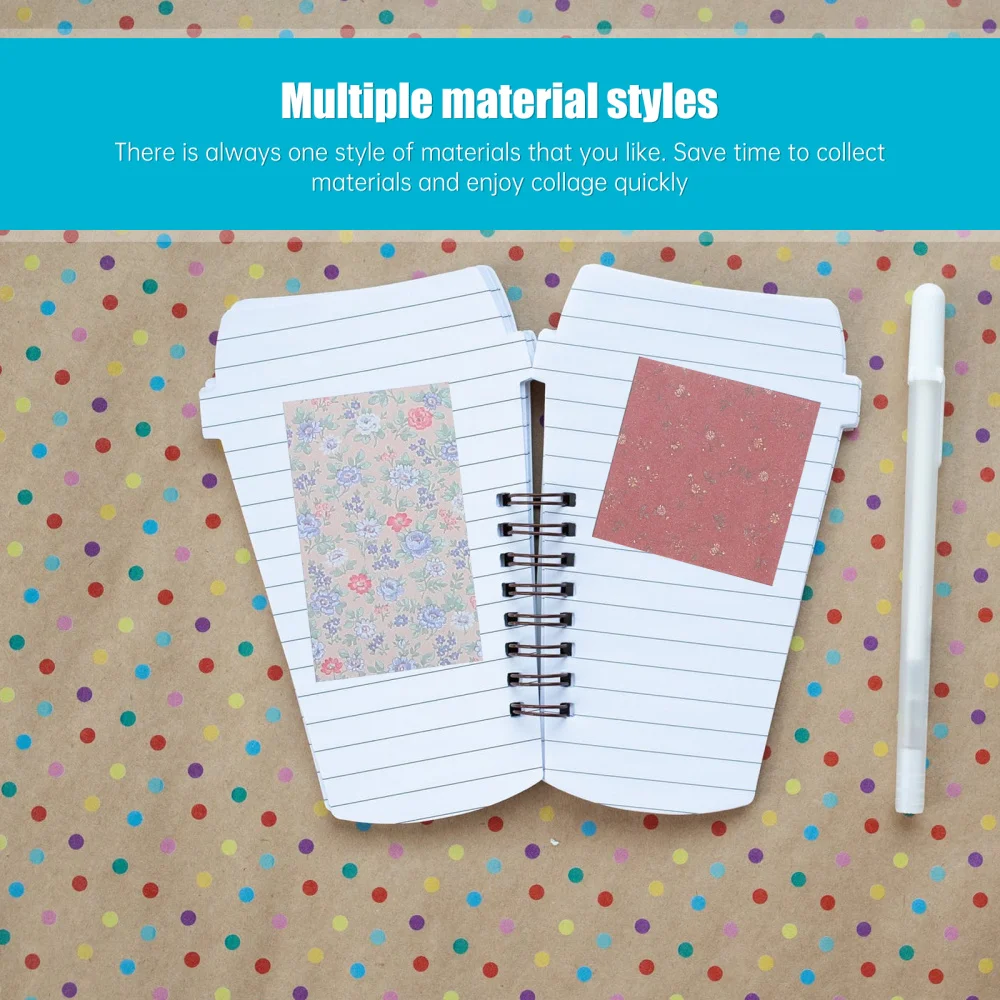 

360 Sheets Vintage Scrapbook Decorative Hand Account Paper DIY Material Paper