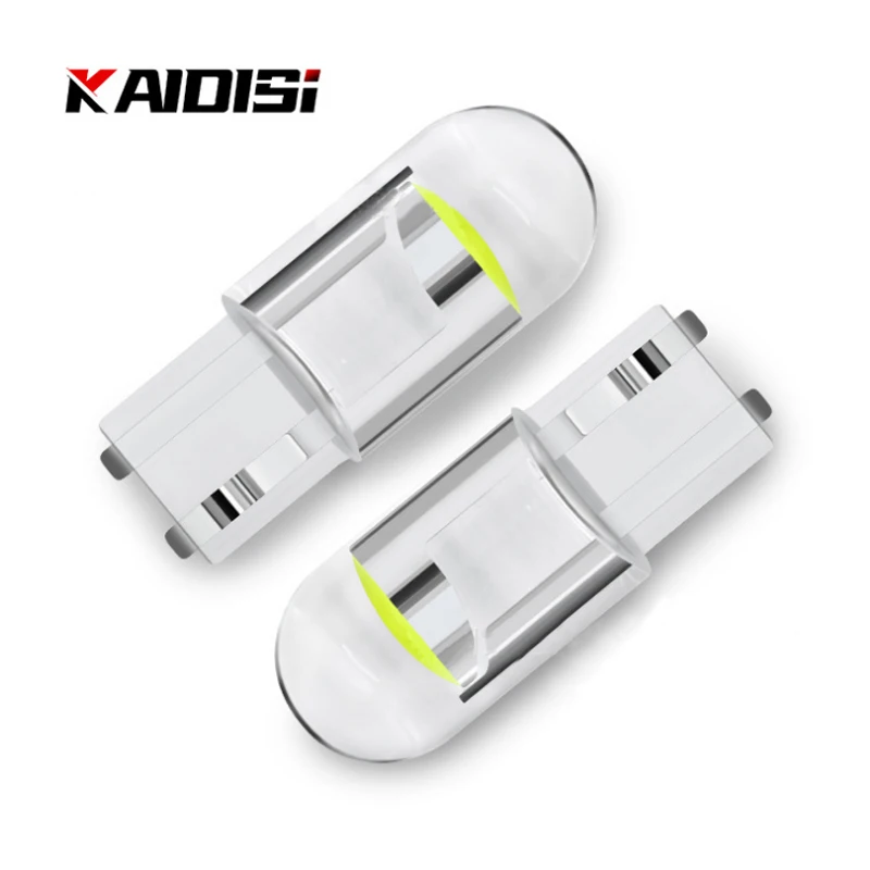 

1X Newest W5W Led T10 Car Light COB Glass 6000K White Auto Automobiles License Plate Lamp Dome Read DRL Bulb Style 12V