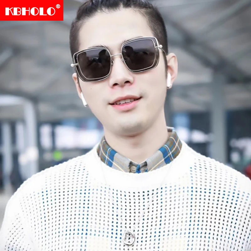 KBHOLO Солнцезащитные очки женские мужские двойные линзы 2020 Модные Винтажные