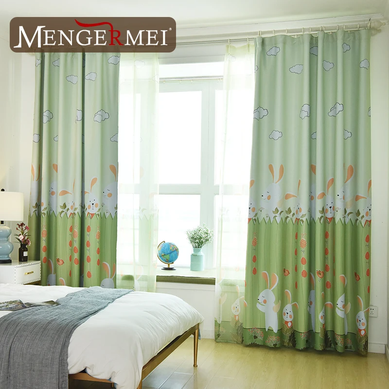 MENGERMEI розовый занавес кролика s милый для детской комнаты гостиной спальни чистый