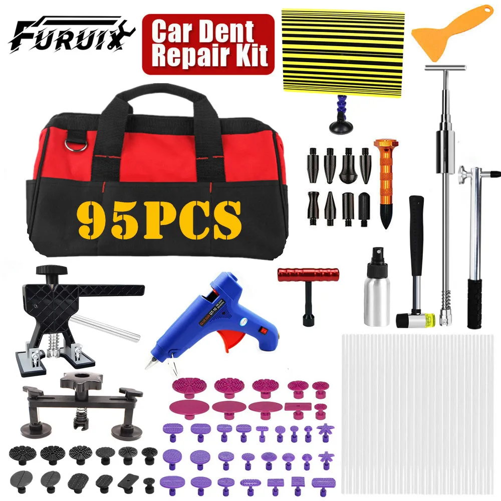

Auto Repair Tool 95pcs Car Paintless Dent Repair Dint Hail Damage Remover Puller Lifter Tools Kit