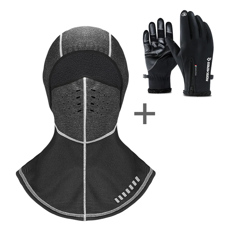 Зимняя велосипедная маска Флисовая теплая Кепка ветрозащитная противопылевая