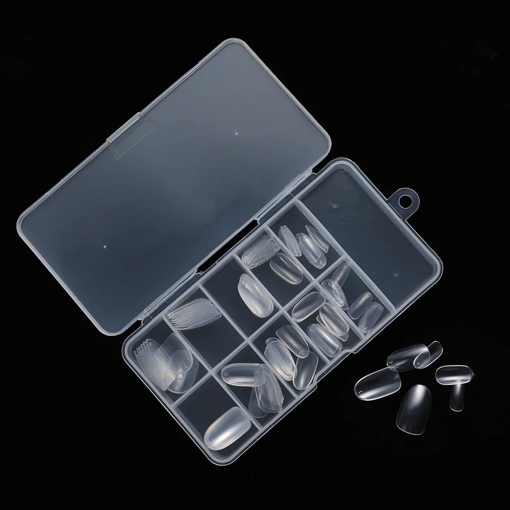 TKGOES 100 шт + коробка круглые ногти Короткие искусственные Акриловые Ногти Салон