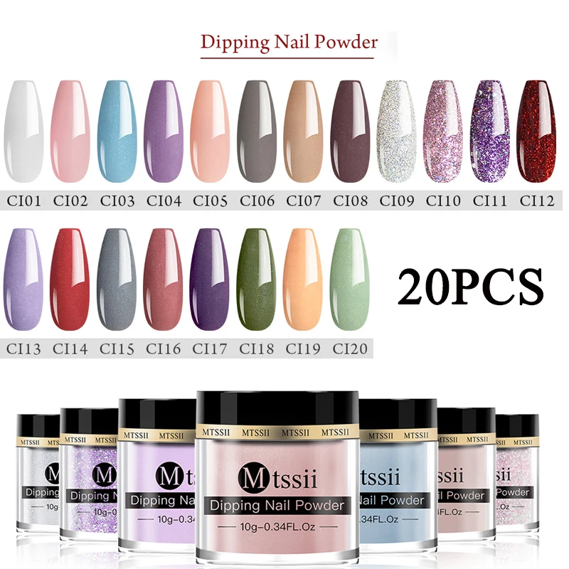 

10/20/46 шт., пудра для ногтей, с блеском