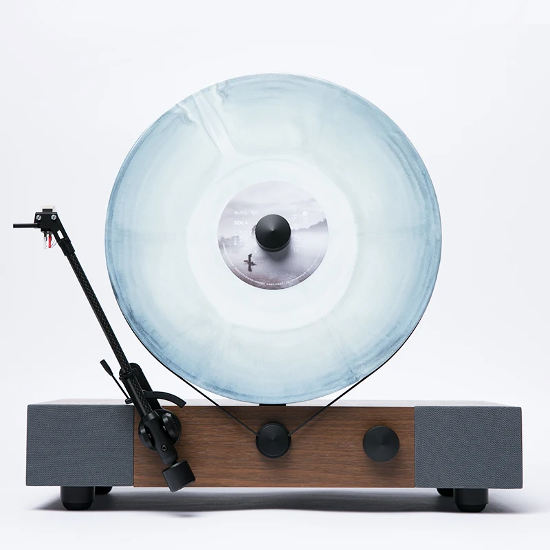 

Built-in speakers classical vintage antique vinyl record player portable radio cassette recorder player