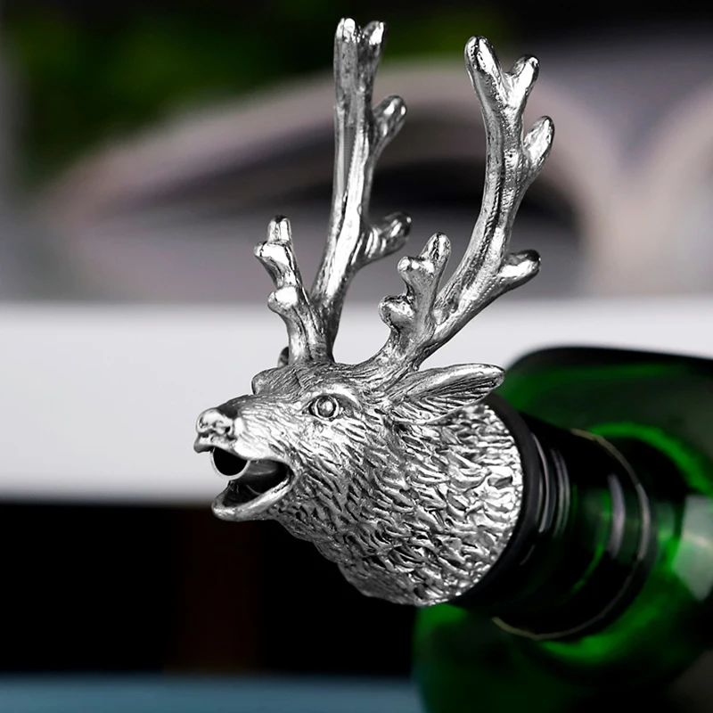 1 шт. винная стопка из цинкового сплава с оленем львом головой быка пробка напитки