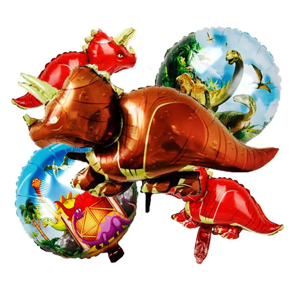 5 шт. тираннозавр и мини круглые шары товары вечерние большой динозавр майлар шар