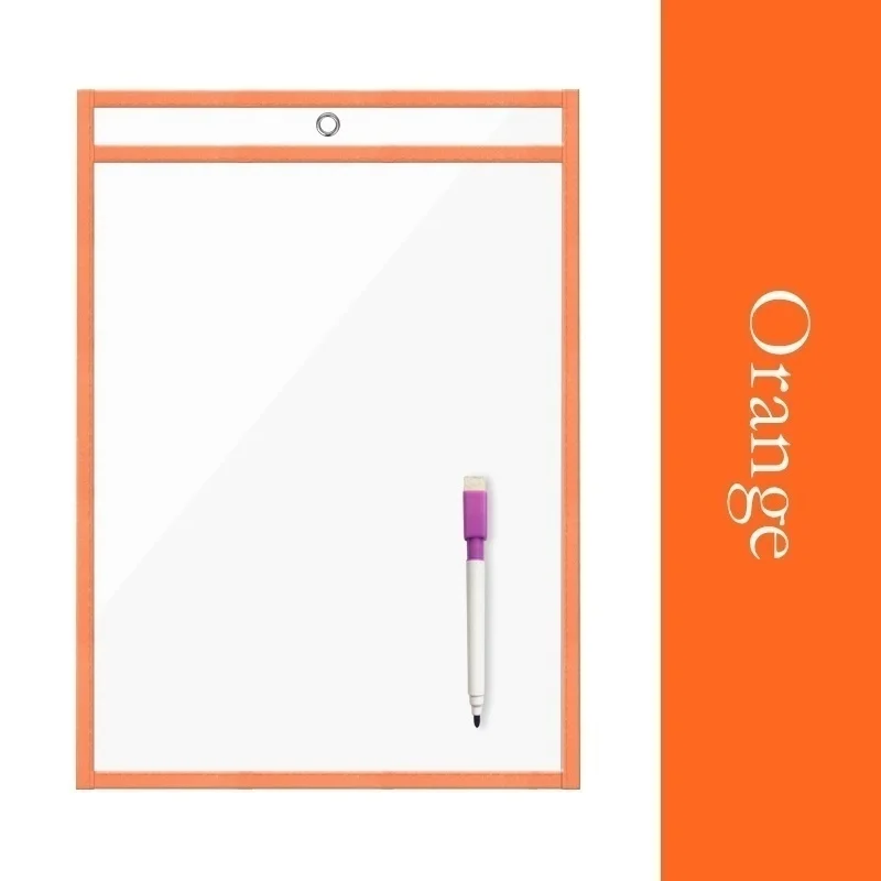 Многоразовые PP карманы для файлов с ручкой, Детские DIY сухие стираемые карманы A4/письмо Висячие PP файл используется для обучения принадлежности