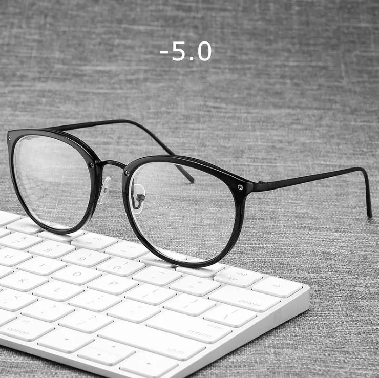 BLACK500 UVLAIK готовые близорукость очки оправа для женщин очки оптические оправы близорукость прозрачные очки 1-1,5-2-2,5-3-3,5-4 - Цвет оправы: BLACK500