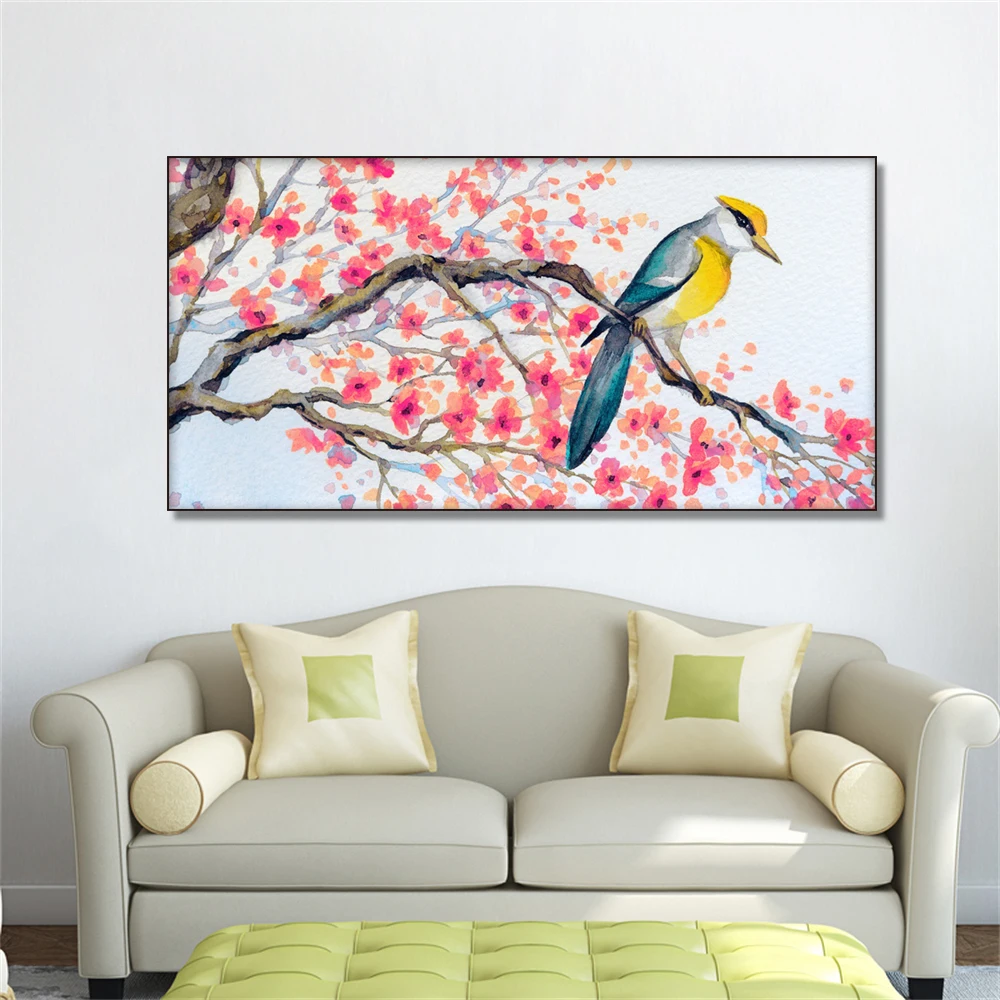 

Abstract Pink Bird Art Canvas Painting Posters And Prints Wall Art Pictures For Living Room Bedroom Decor Modern Home Decoration