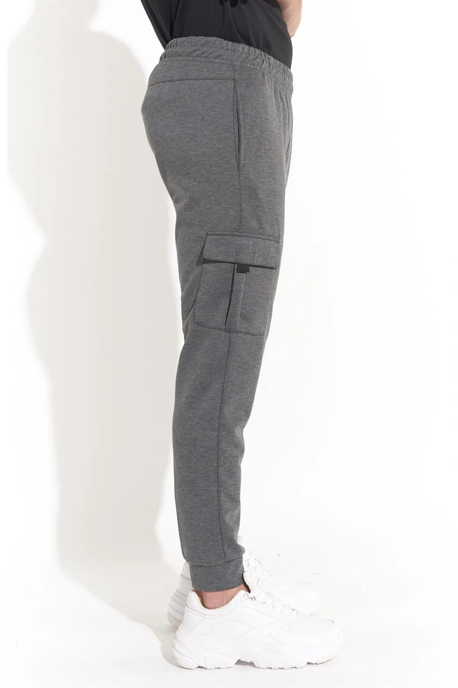 

Men's Anthracite Shipping Mobile Ribanal Trotting Bottom Tracksuit