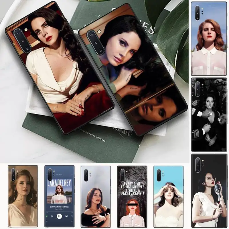 

Sexy singer model Lana Del Rey Phone Case For Samsung Galaxy S8 S9 S10 Plus S10E Note 3 4 5 6 7 8 9 10 Pro Lite Cover Funda