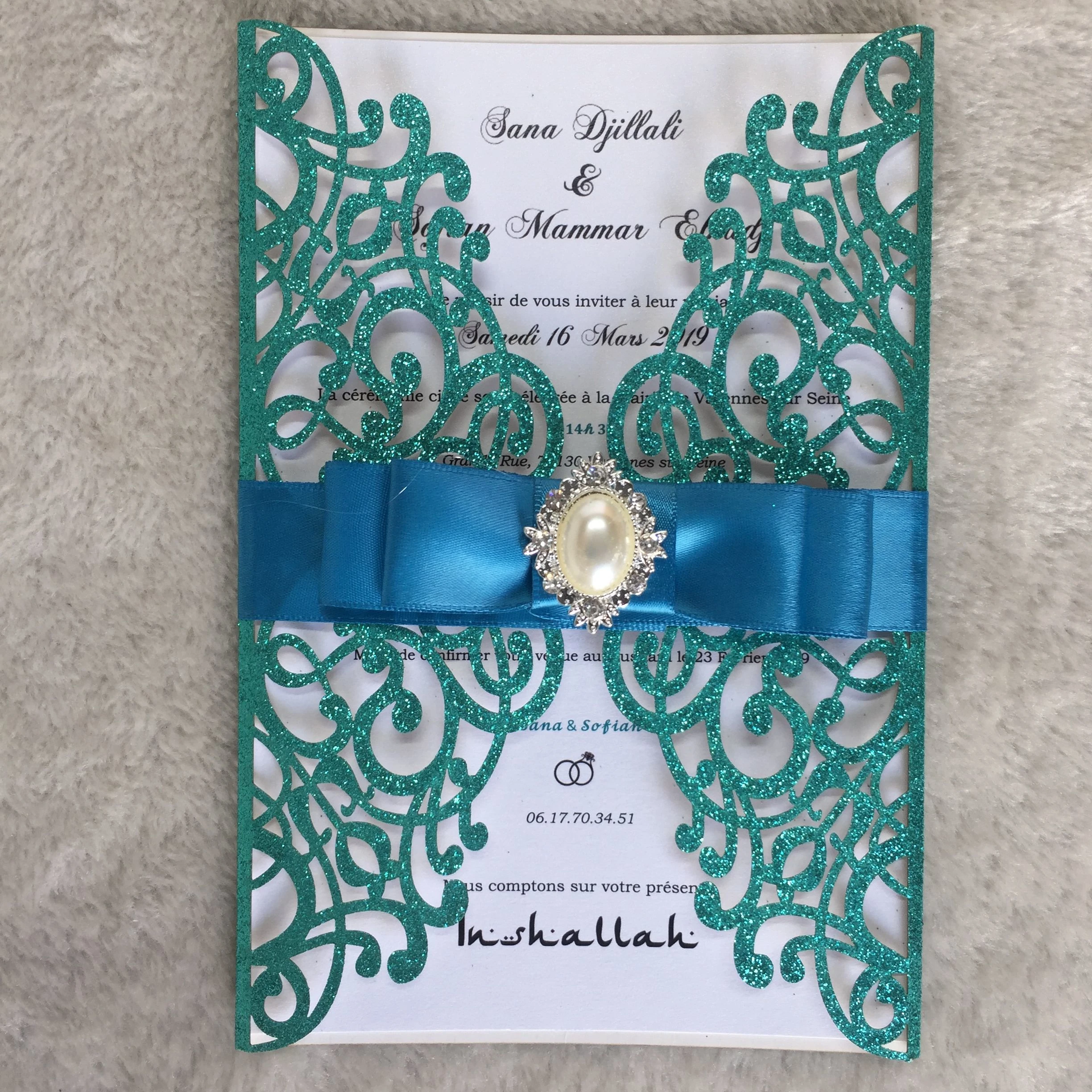 Лазерная резка для вечеринки блестящая светлая Золотая открытка на день