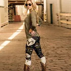 Женские зимние тонкие леггинсы, Универсальные леггинсы в стиле ретро с принтом элементов, лосины разных размеров, высокое качество, размеры 50 *