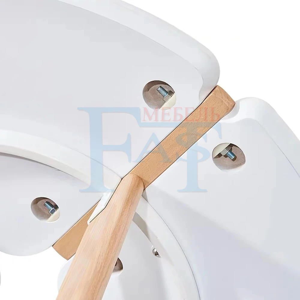 Домашний обеденный стол с белыми красками на ножках из бука новый дизайн