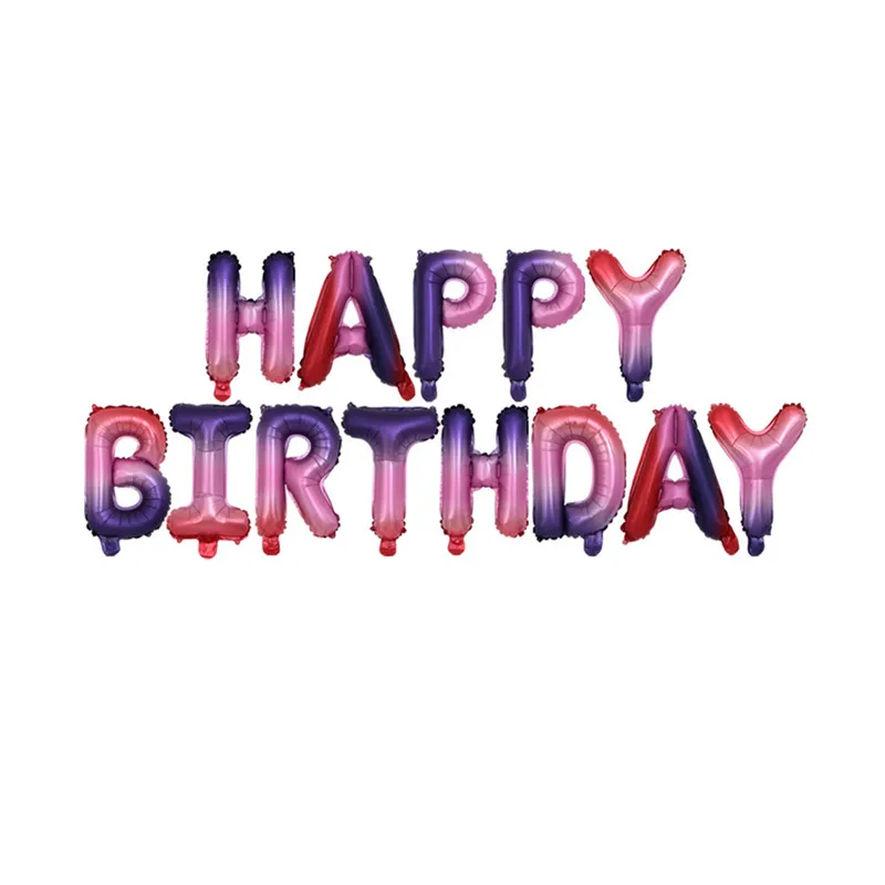 16 дюймовые градиентные цветные буквы оформление для вечеринки в честь Дня