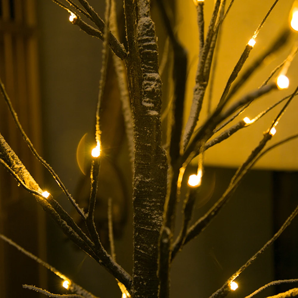 Рождественские украшения для дома светодиодный береза/заснеженных деревьев