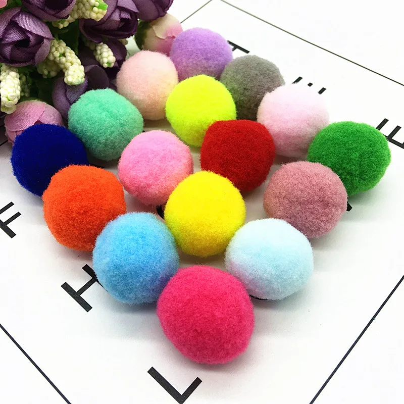 

Pompom 25mm Multicolor Soft Pompones Fluffy Plush DIY Crafts Pom Poms Ball Furball Party Home Decor Sewing Craft Supplies