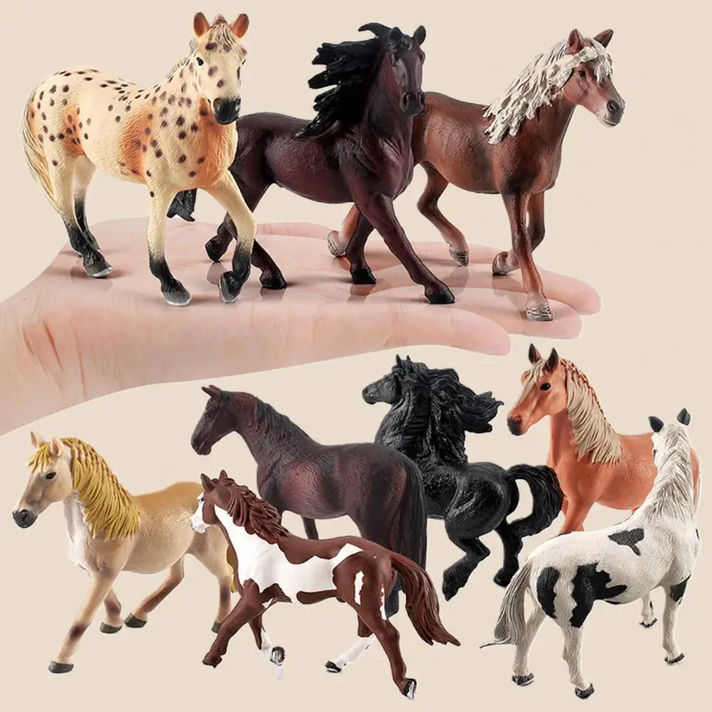 

Universal Farm Figurines Horses Cake Topper Toy Exquisite Craftmanship Eco-friendly Tiny Horse Figurines