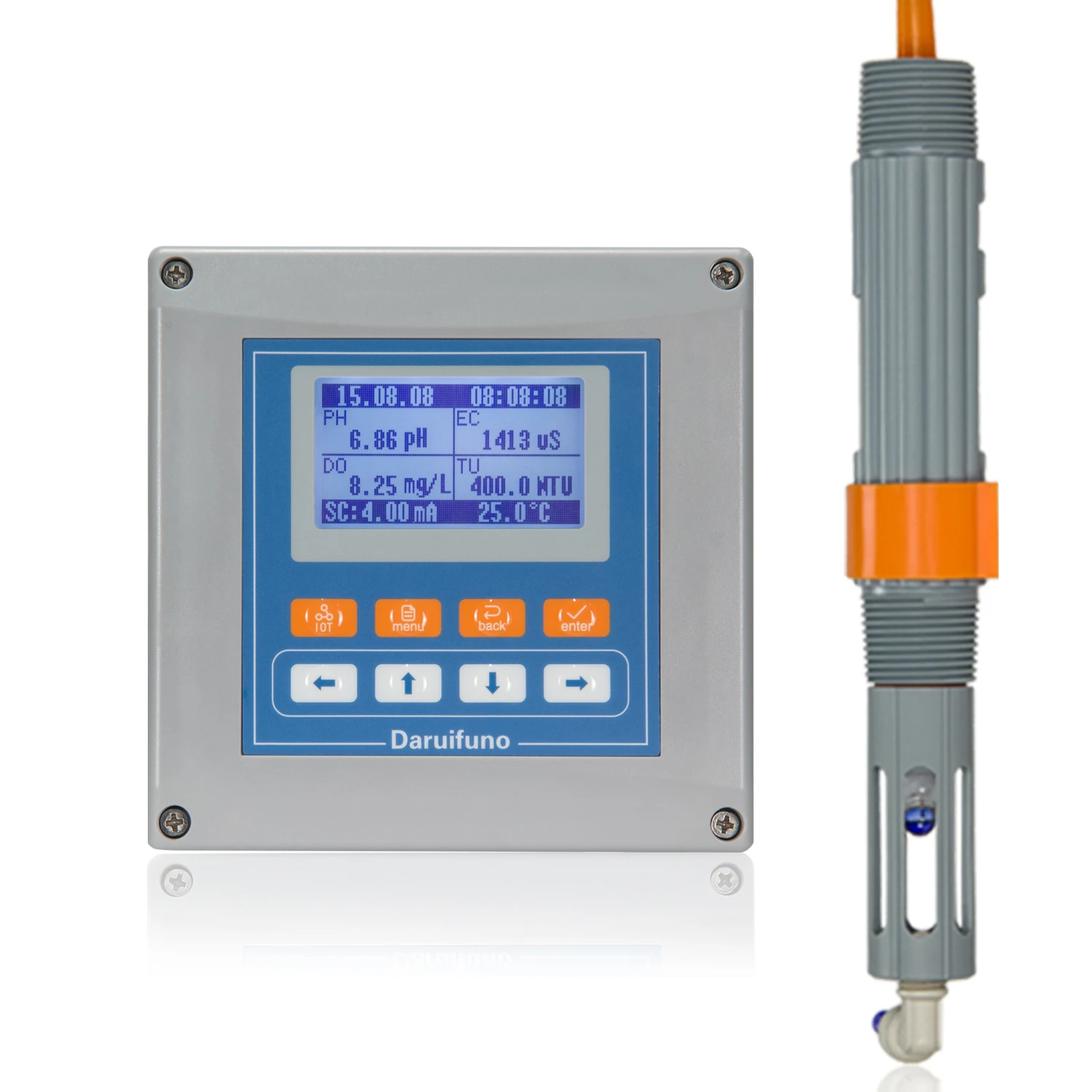 

Online PH/EC/DO/TU/TEMP 4 in 1 Multiparameter Water Analyzer