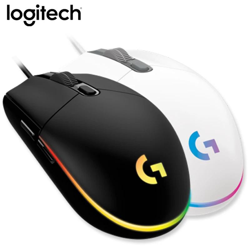 

Original Logitech G102 LIGHTSYNC/PRODIGY G203 Gaming Mouse Optical 8000DPI 16.8M Color Customizing 6 Buttons Wired White Black