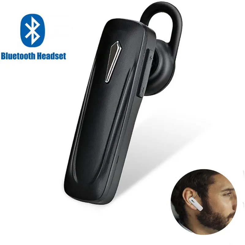 

M163 Mini Bluetooth Earphone Bluetooth Headset Earloop Wireless Earpiece Handsfree Stereo Bass With Mic For All Smart Phones