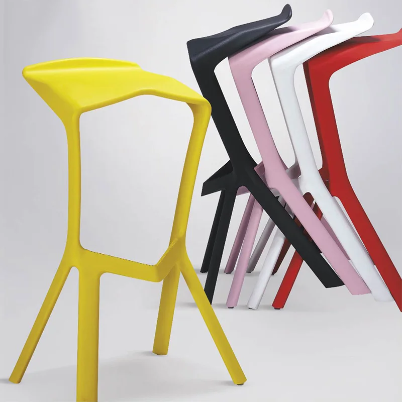 Скандинавский креативный пластиковый высокий стул с акулой горлышком обеденные