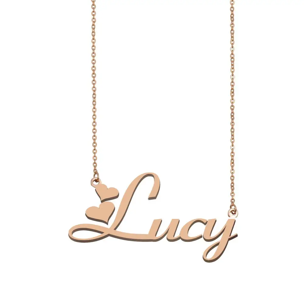 

Custom Lucy Name Necklace for Women Girls Best Friends Birthday Wedding Bridesmaid Mom Grandma Gift Stainless Steel