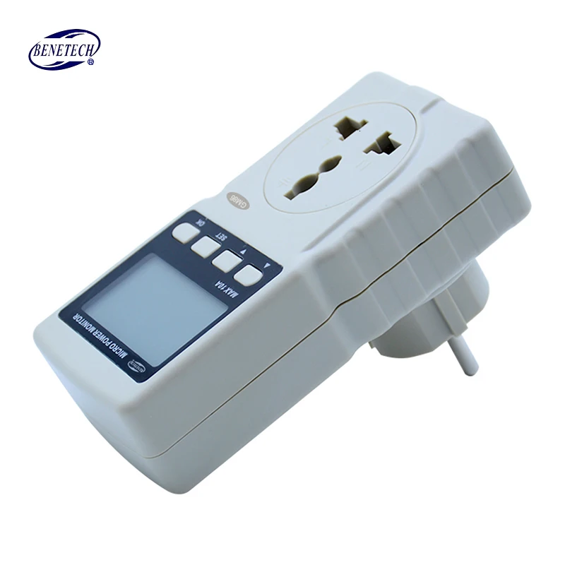Цифровой ЖК-дисплей микро Мощность анализатор монитор 220V 10 штепсельная вилка австралийского стандарта GM86 тестер измерения Мощность фактор/частота/Амперметр Вольтметр