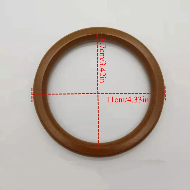 1 Pcs Wooden Rattan Bag Handle Replacement for DIY Making Purse Handbag Tote Round Shaped O Handles bags accessories | Багаж и сумки