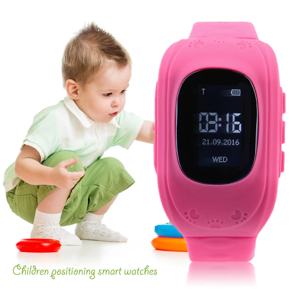 Anti Lost Children Kid Q50 Smart GPS Position Rubber Band Wrist Watch Bracelet Electronic For Android IOS | Наручные часы