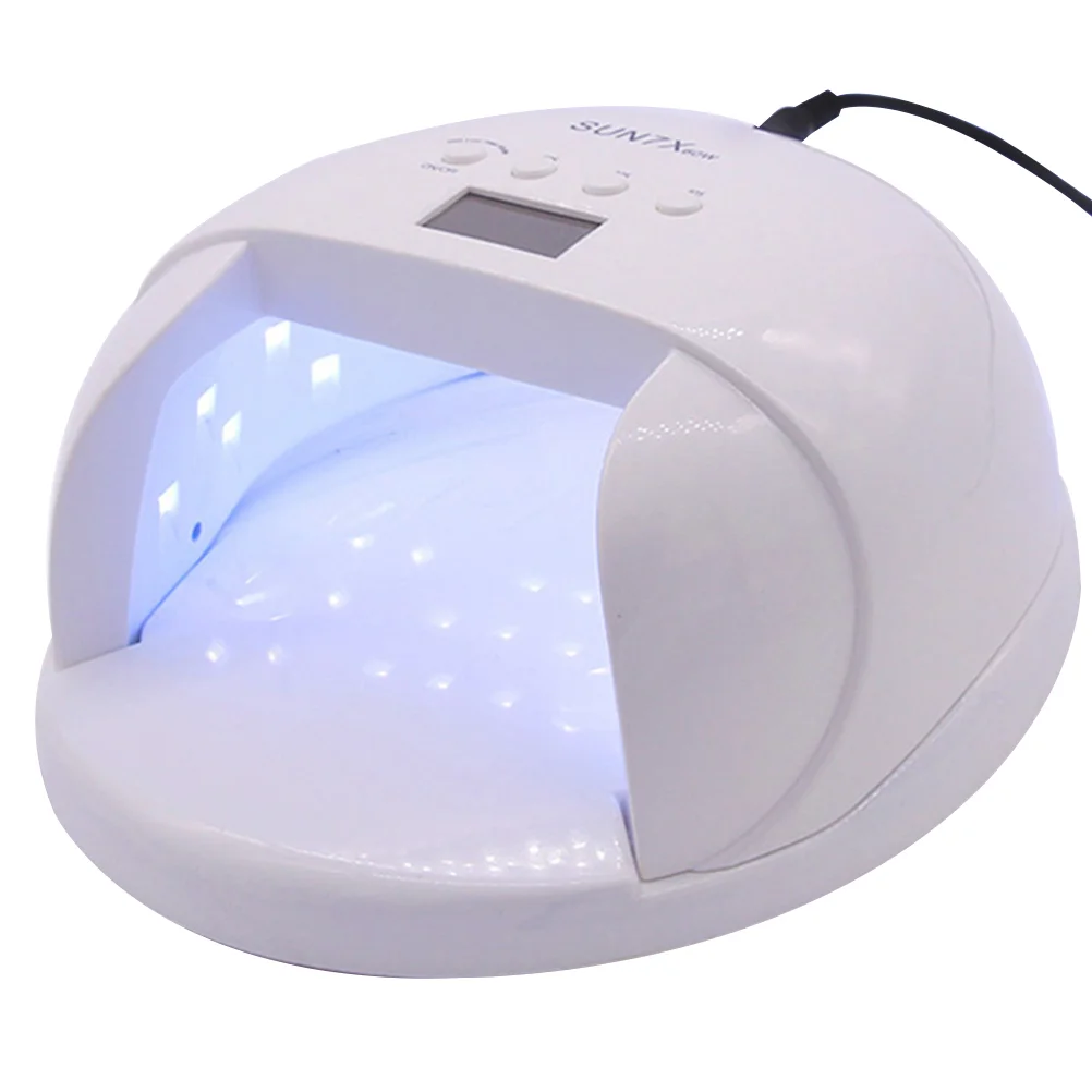 

60W LED UV Nail Dryer Polish Lamp Light Curing Manicure Machine Timer for Nail Art with US Plug (White)