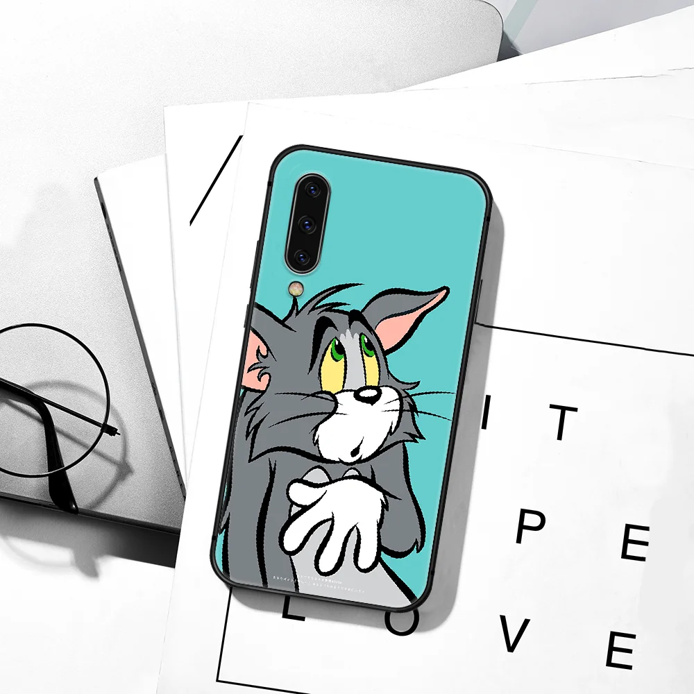 

Cartoon Cat Tom Mouse Jerry Phone Case For Samsung Galaxy A7 9 8 10 20 20e 21 S 30 30S 31 41 50 50S 51 70 71 91 black Coque