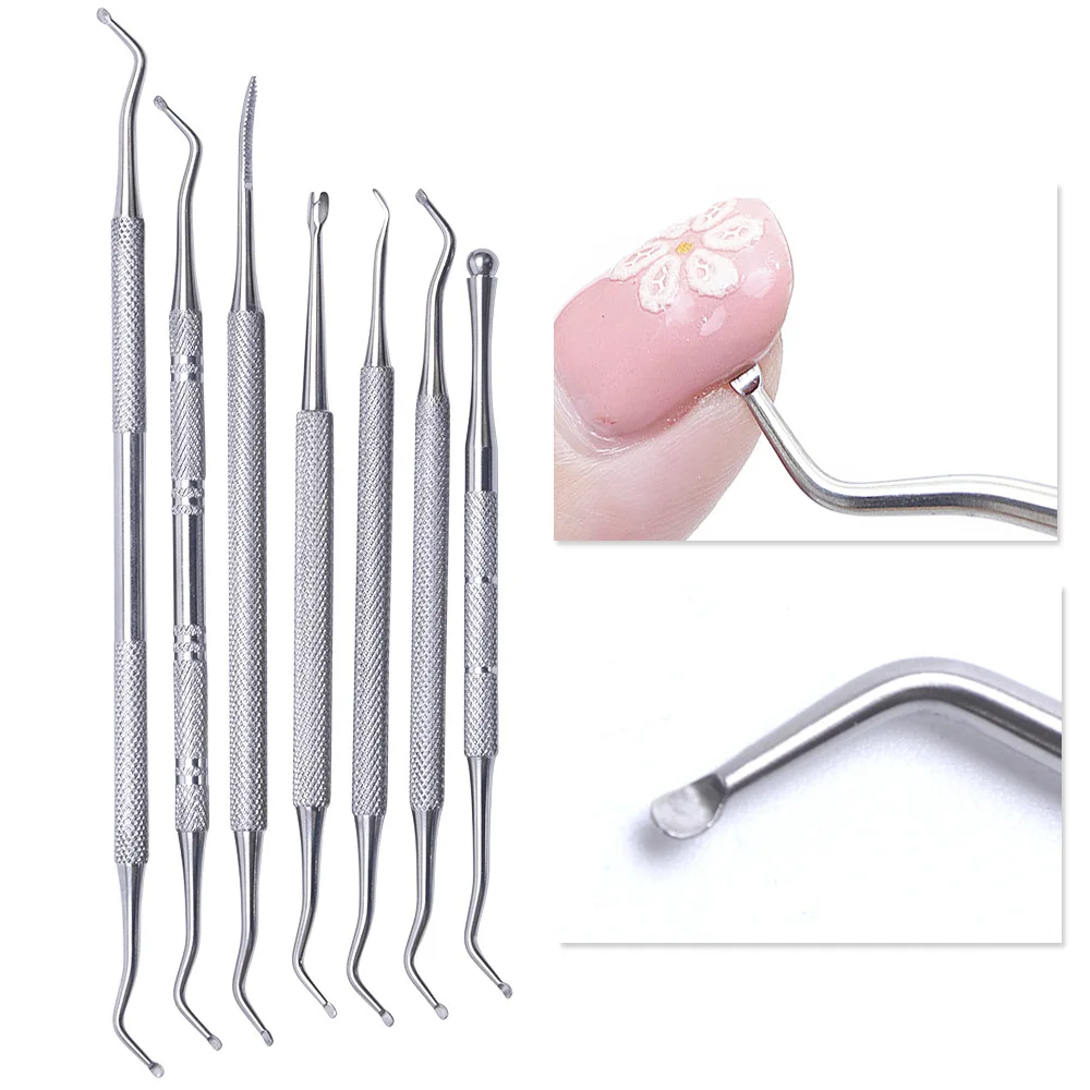 Двусторонний корректор для вросших ногтей инструмент педикюра из нержавеющей