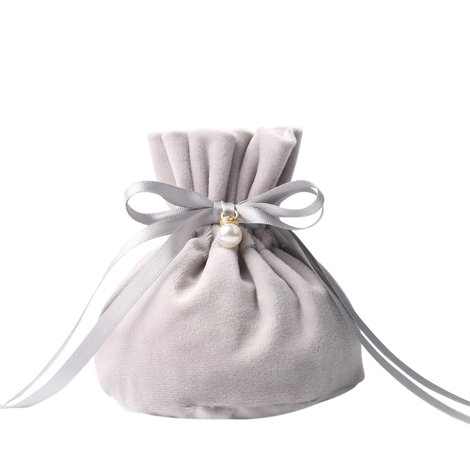 

Ins Creative Gift Velvet Bag With Pearl String Christmas Birthday Party Cooikes Candy Bags Boxes Jewelry Velvet Sachet Bags
