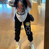 boozrey fall clothes for women cargo pants y2k sweatpants womens fashion slim fit lace up harajuku streetwear trousers clothes